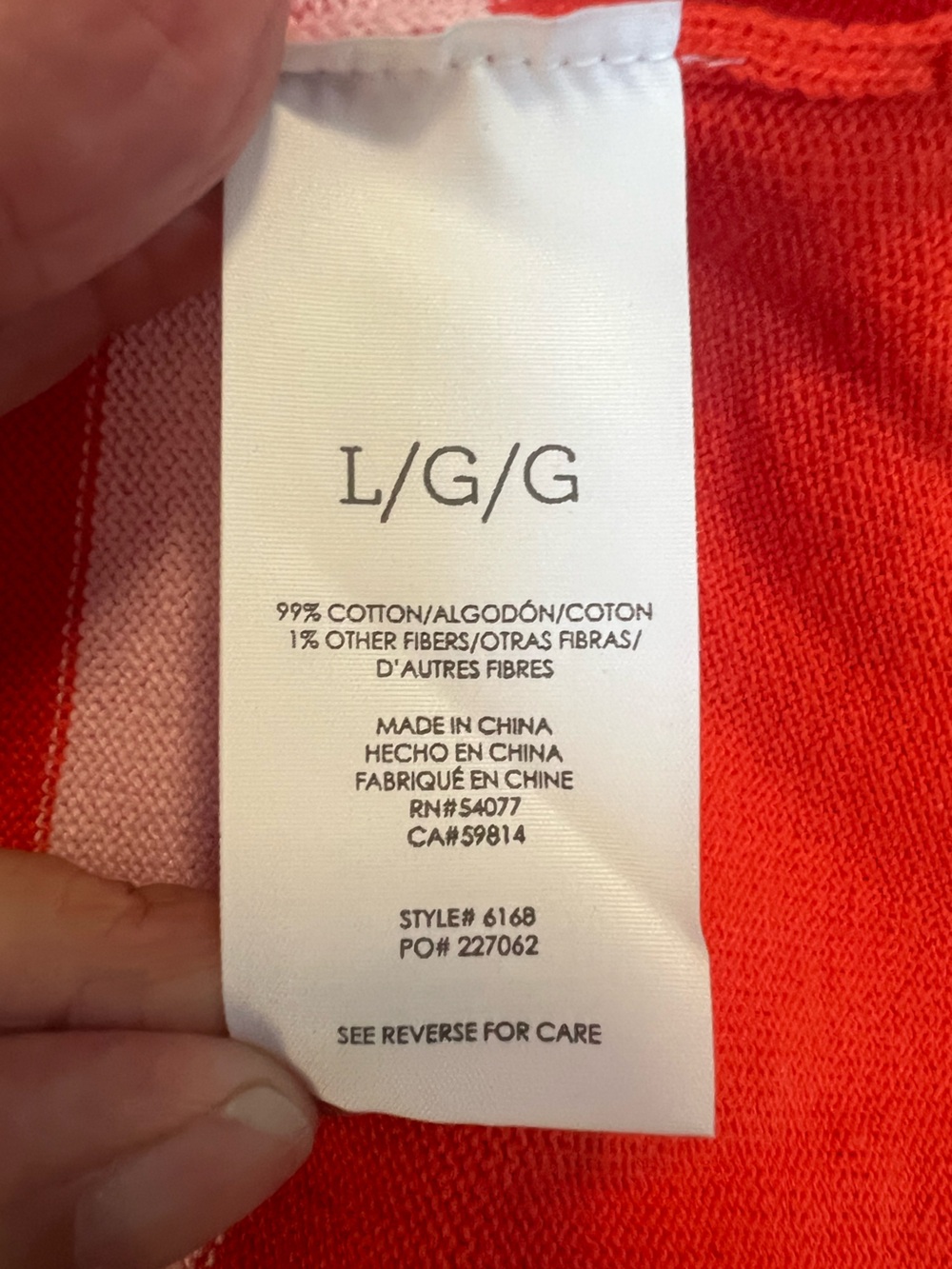 CAbi Women’s Cadet Red And Pink Striped Pullover Size Large - Picture 8 of 10